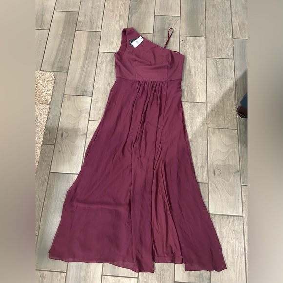 Adrianna Papell Women's One Shoulder Chiffon Gown Size 16 - Picture 6 of 8